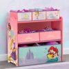 Delta Children Book & Toy Storage | Princess 6 Bin Design And Store Toy Organizer