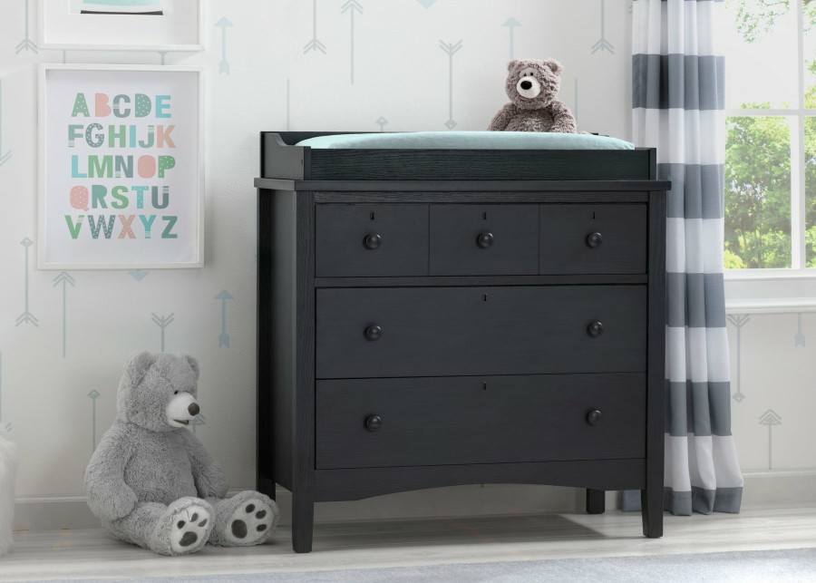 Delta Children Dressers & Changing Tables | Farmhouse 3 Drawer Dresser With Changing Top And Interlocking Drawers