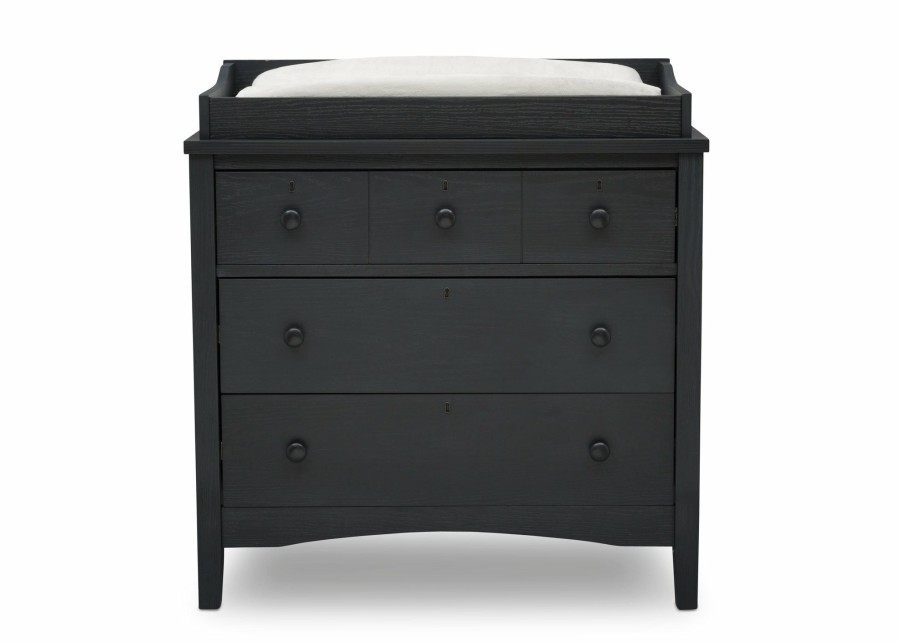 Delta Children Dressers & Changing Tables | Farmhouse 3 Drawer Dresser With Changing Top And Interlocking Drawers