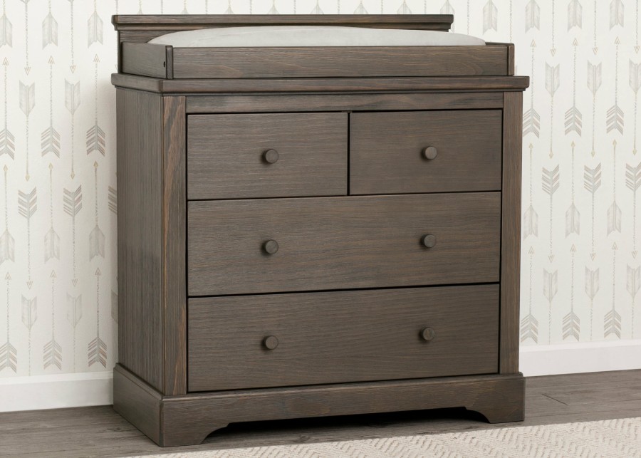 Simmons Kids Dressers & Changing Tables | Paloma 4 Drawer Dresser With Changing Top And Interlocking Drawers