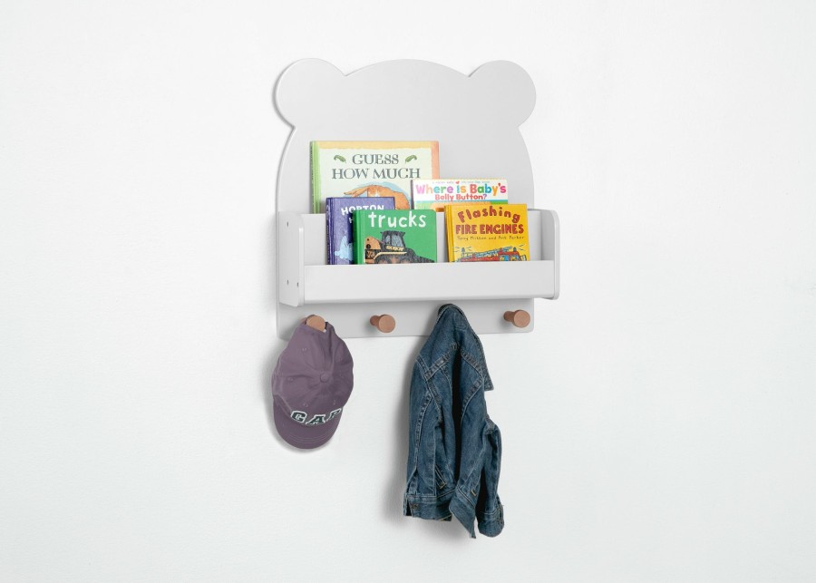 babyGap by Delta Children Book & Toy Storage | Brannan Bear Wall Shelf With 4 Hooks