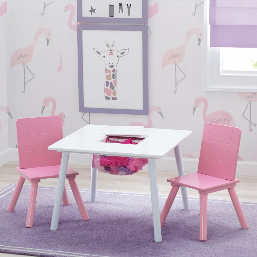 Delta Children Table & Chair Sets | Kids Table And Chair Set With Storage (2 Chairs Included)