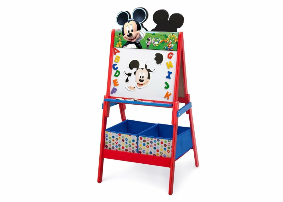 Delta Children Easels | Mickey Mouse Wooden Double Sided Activity Easel