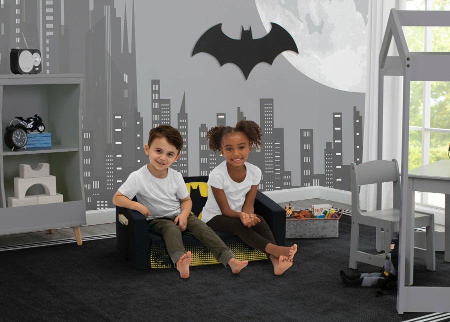 Delta Children Kids' Chairs | Batman Cozee Flip-Out Sofa - 2-In-1 Convertible Sofa To Lounger For Kids