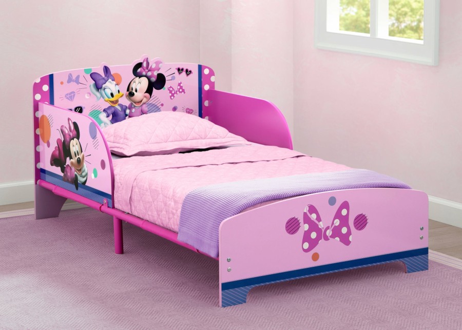 Delta Children Shop By Character | Minnie Mouse Wood & Metal Toddler Bed