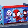 Delta Children Book & Toy Storage | Spidey And His Amazing Friends Toy Box With Retractable Fabric Top