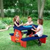 Delta Children Outdoor | Paw Patrol 4 Seat Activity Picnic Table With Lego Compatible Tabletop