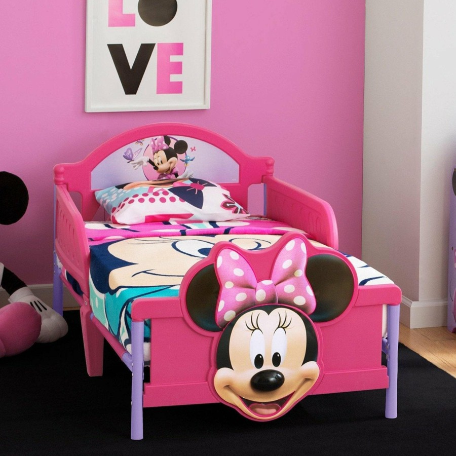 Delta Children Shop By Character | Minnie Mouse Plastic 3D Toddler Bed