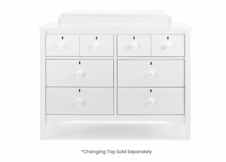 Delta Children Dressers & Changing Tables | Farmhouse 6 Drawer Dresser With Interlocking Drawers