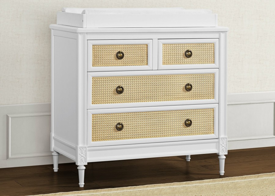 Delta Children Dressers & Changing Tables | Madeline 4 Drawer Dresser With Changing Top And Interlocking Drawers