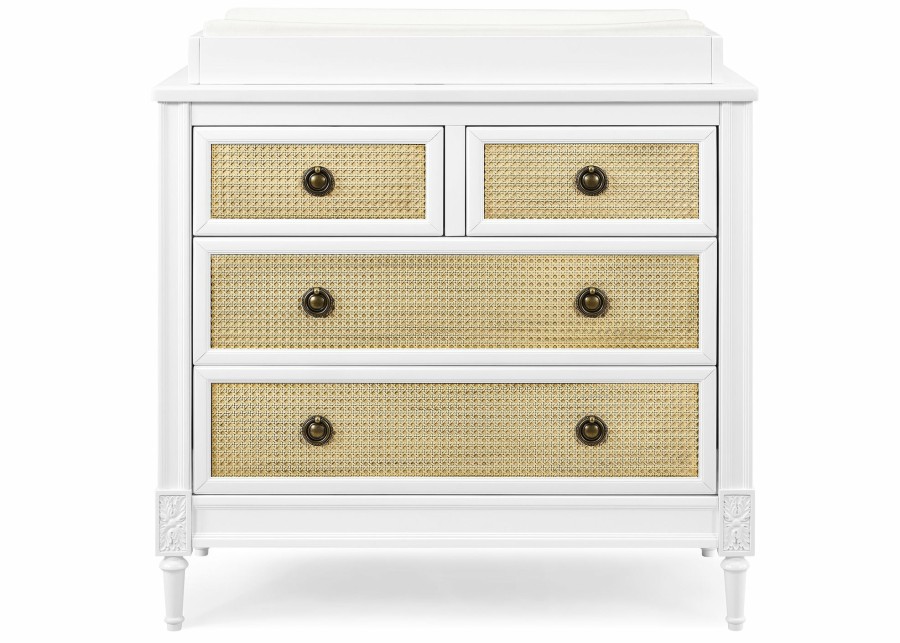 Delta Children Dressers & Changing Tables | Madeline 4 Drawer Dresser With Changing Top And Interlocking Drawers