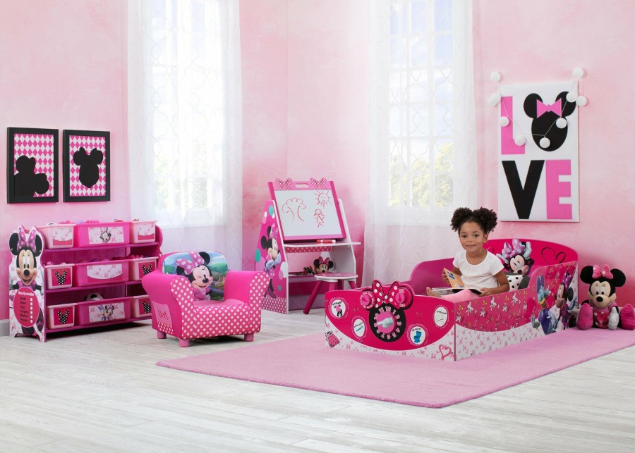 Delta Children Toddler Beds | Minnie Mouse Interactive Wood Toddler Bed