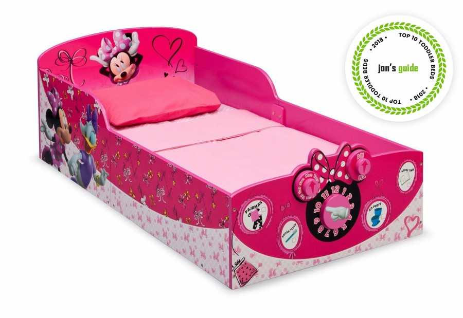 Delta Children Toddler Beds | Minnie Mouse Interactive Wood Toddler Bed