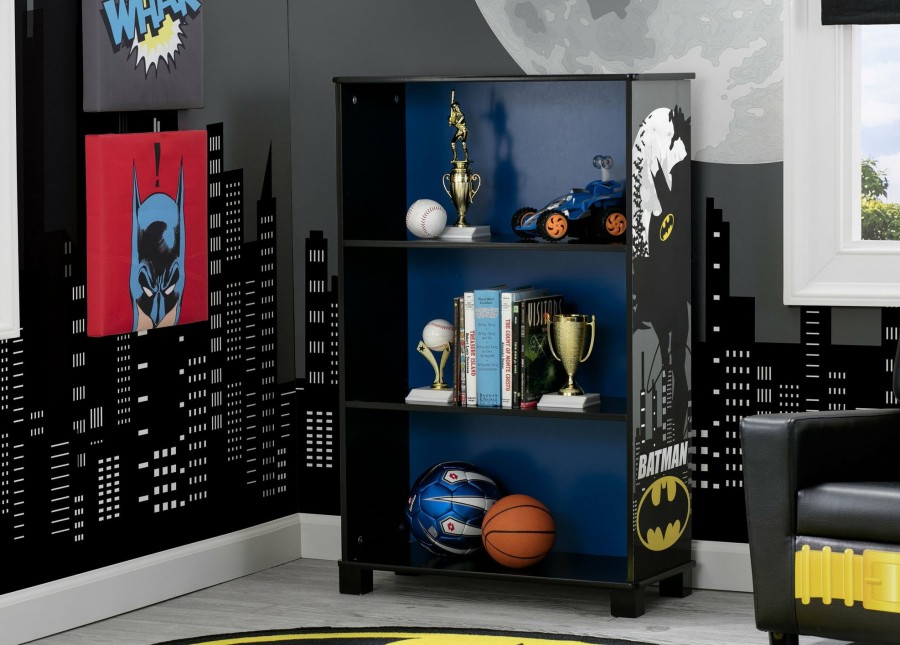 Delta Children Book & Toy Storage | Batman Deluxe 3-Shelf Bookcase