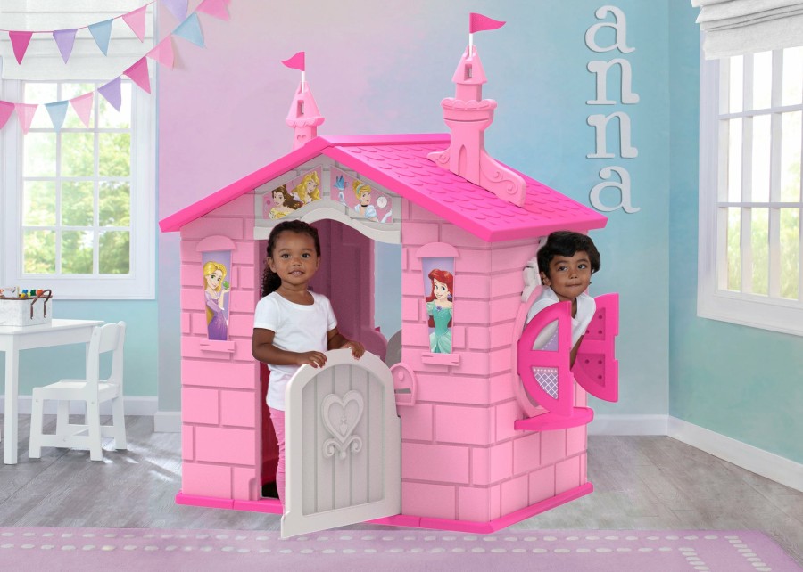 Delta Children Outdoor | Disney Princess Plastic Indoor/Outdoor Playhouse With Easy Assembly By Delta Children