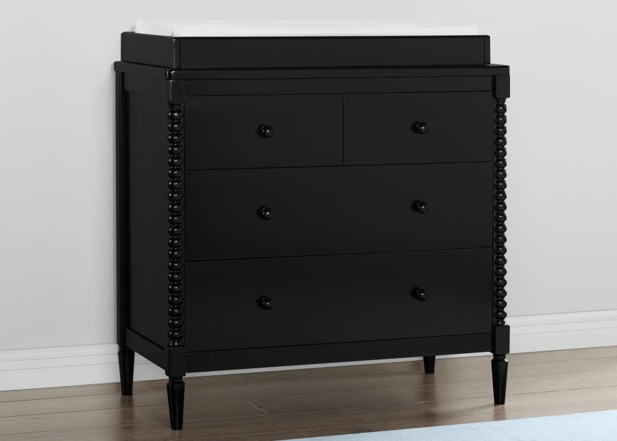 Delta Children Dressers & Changing Tables | Saint 4 Drawer Dresser With Changing Top And Interlocking Drawers