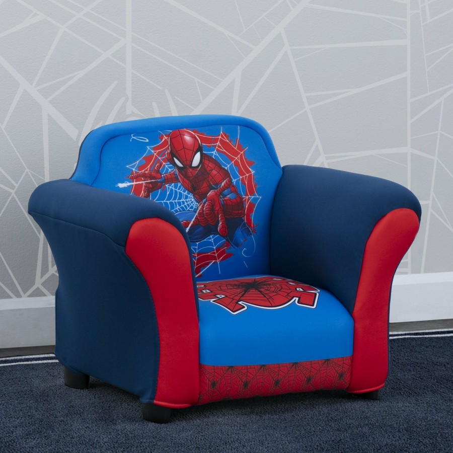 Delta Children Kids' Chairs | Spider-Man Upholstered Chair With Sculpted Plastic Frame