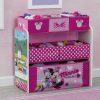 Delta Children Book & Toy Storage | Minnie Mouse Design And Store 6 Bin Toy Organizer