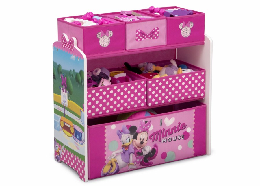 Delta Children Book & Toy Storage | Minnie Mouse Design And Store 6 Bin Toy Organizer