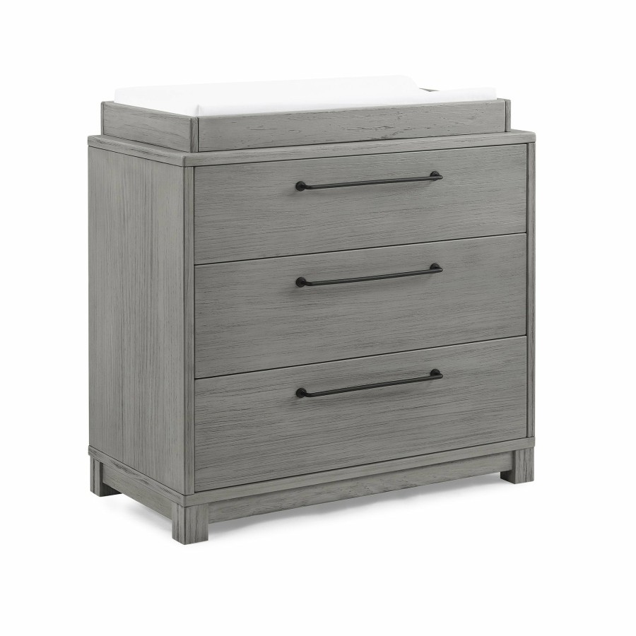 Simmons Kids Dressers & Changing Tables | Willow 3 Drawer Dresser With Changing Top