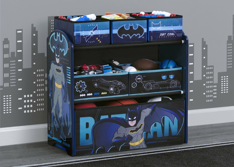 Delta Children Book & Toy Storage | Batman 6 Bin Design And Store Toy Organizer