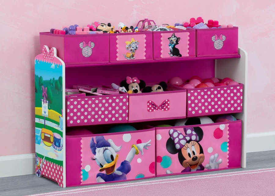 Delta Children Shop By Character | Minnie Mouse Deluxe 9 Bin Design And Store Toy Organizer