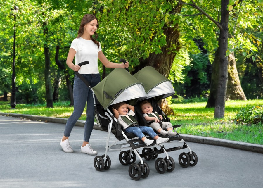 Jeep Double Strollers | Jeep Turboglyde Plus Side By Side Double Stroller