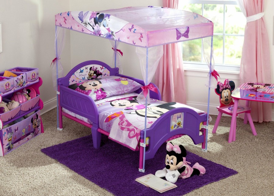 Delta Children Shop By Character | Minnie Mouse Toddler Canopy Bed