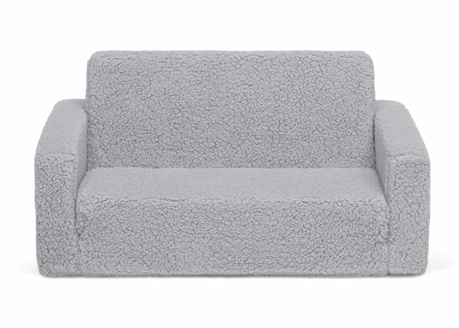 Delta Children Kids' Chairs | Cozee Flip-Out Sherpa 2-In-1 Convertible Sofa To Lounger For Kids