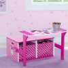 Delta Children Book & Toy Storage | Minnie Mouse Activity Bench