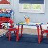 Delta Children Table & Chair Sets | Spidey And His Amazing Friends 4-Piece Toddler Playroom Set Includes Play Table And 6 Bin Toy Organizer