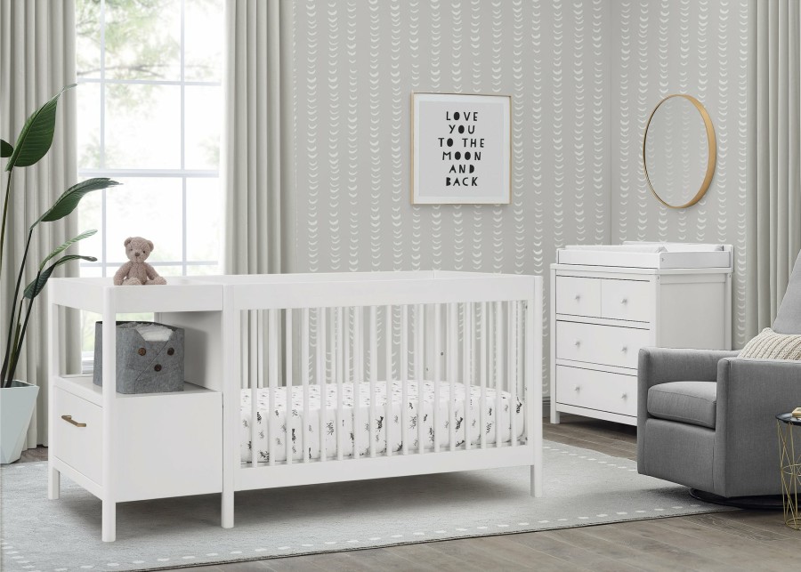 Delta Children Baby Cribs | Zoe 5-In-1 Convertible Crib And Changer