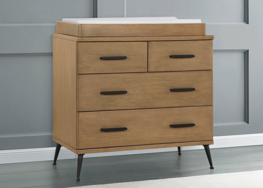 Delta Children Dressers & Changing Tables | Sloane 4 Drawer Dresser With Changing Top And Interlocking Drawers