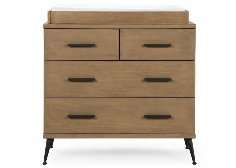 Delta Children Dressers & Changing Tables | Sloane 4 Drawer Dresser With Changing Top And Interlocking Drawers