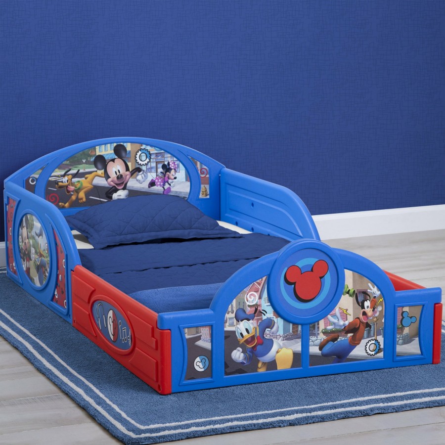 Delta Children Toddler Beds | Mickey Mouse Plastic Sleep And Play Toddler Bed