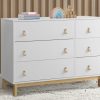 babyGap by Delta Children Babygap | Babygap Legacy 6 Drawer Dresser With Leather Pulls And Interlocking Drawers