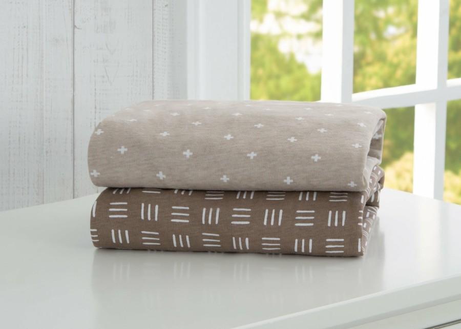 Delta Children Sheets & Mattress Covers | Neutral Boho Fitted Crib Sheets - 2 Pack