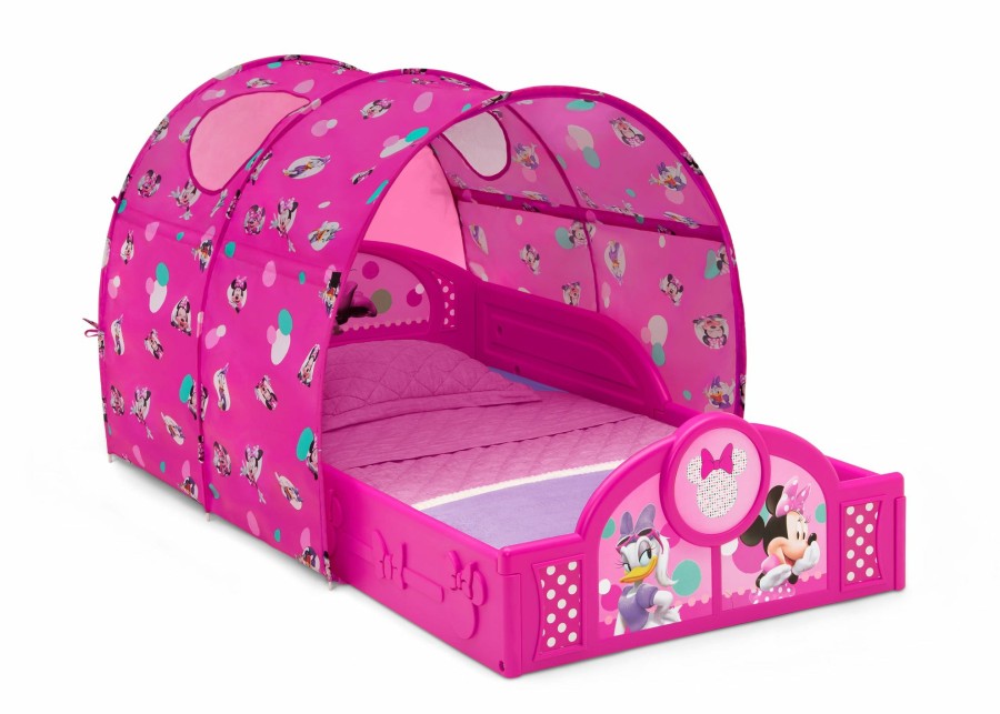 Delta Children Toddler Beds | Minnie Mouse Plastic Sleep And Play Toddler Bed With Canopy