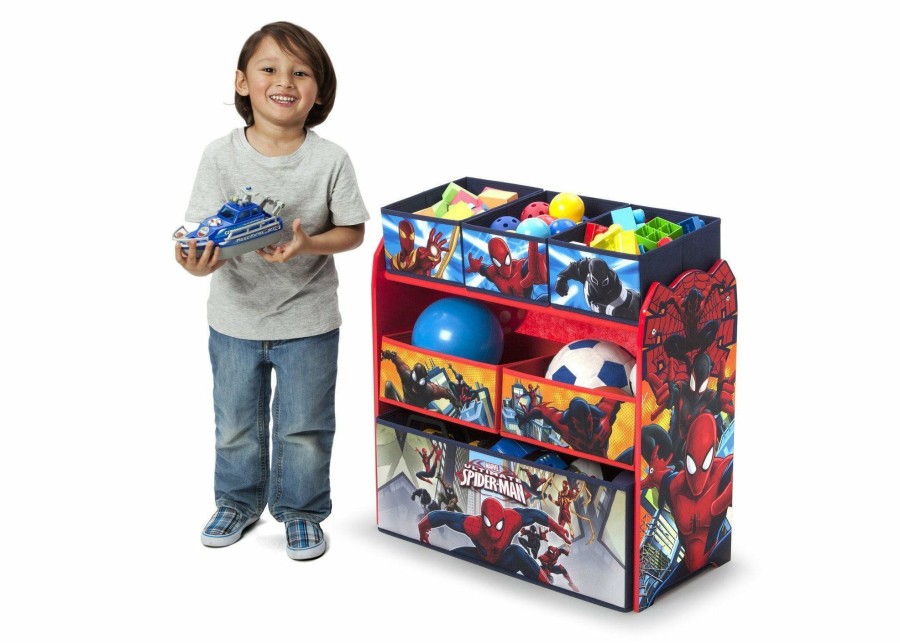 Delta Children Book & Toy Storage | Spider-Man Multi-Bin Toy Organizer