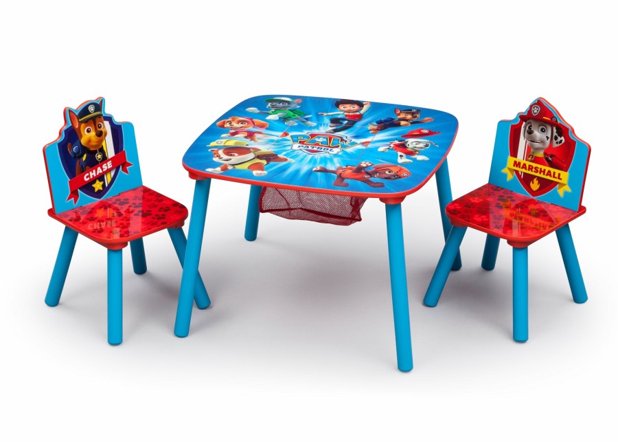 Delta Children Shop By Character | Paw Patrol 4-Piece Playroom Set - Includes Table With 2 Chairs And Deluxe Toy Box