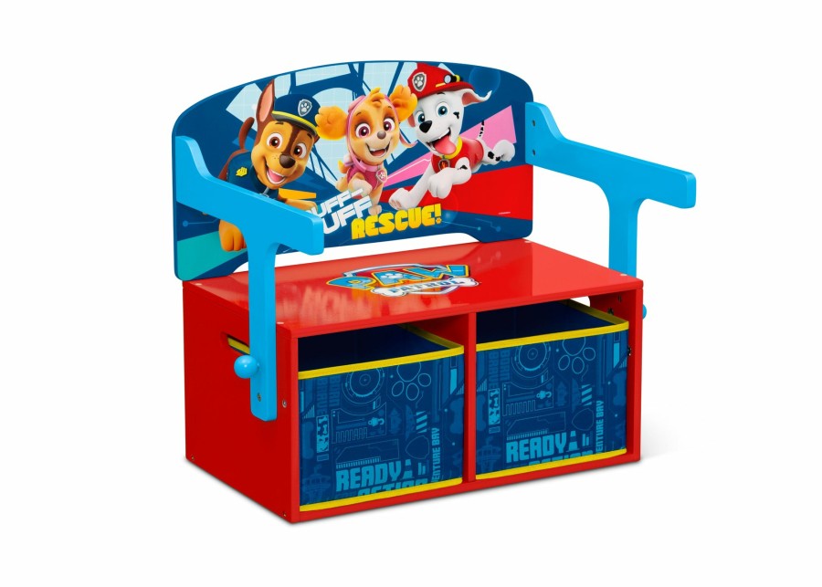 Delta Children Book & Toy Storage | Paw Patrol 2-In-1 Activity Bench And Desk