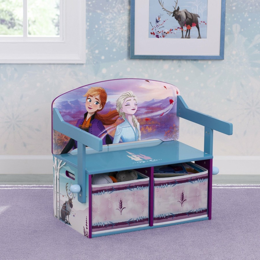 Delta Children Book & Toy Storage | Frozen Ii Convertible Activity Bench