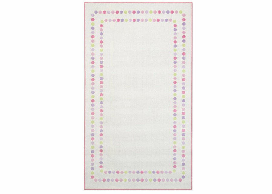 Delta Children Rugs | Pearl Dot Rectangle Area Rug For Kids, 53-Inch X 59-Inch