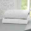 Delta Children Kids Bedding & Sheets | Fitted Crib Sheets - 2 Pack, White & Heather Grey