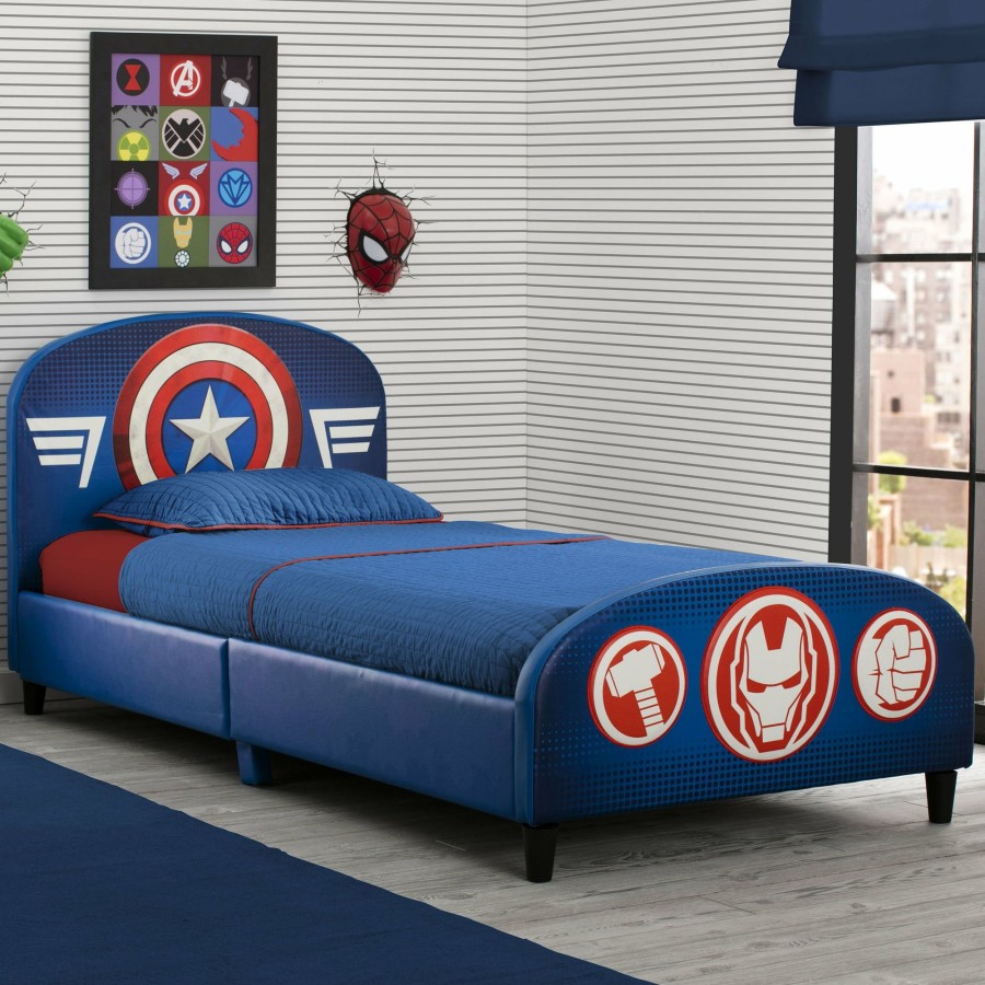 Delta Children Twin Beds & Headboards | Avengers Upholstered Twin Bed