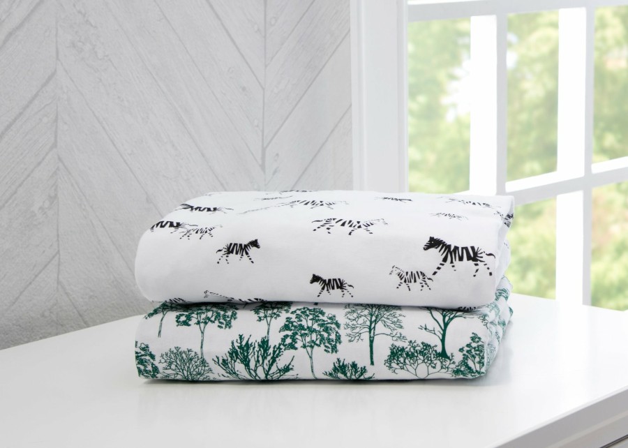 Delta Children Sheets & Mattress Covers | Modern Safari Fitted Crib Sheets - 2 Pack