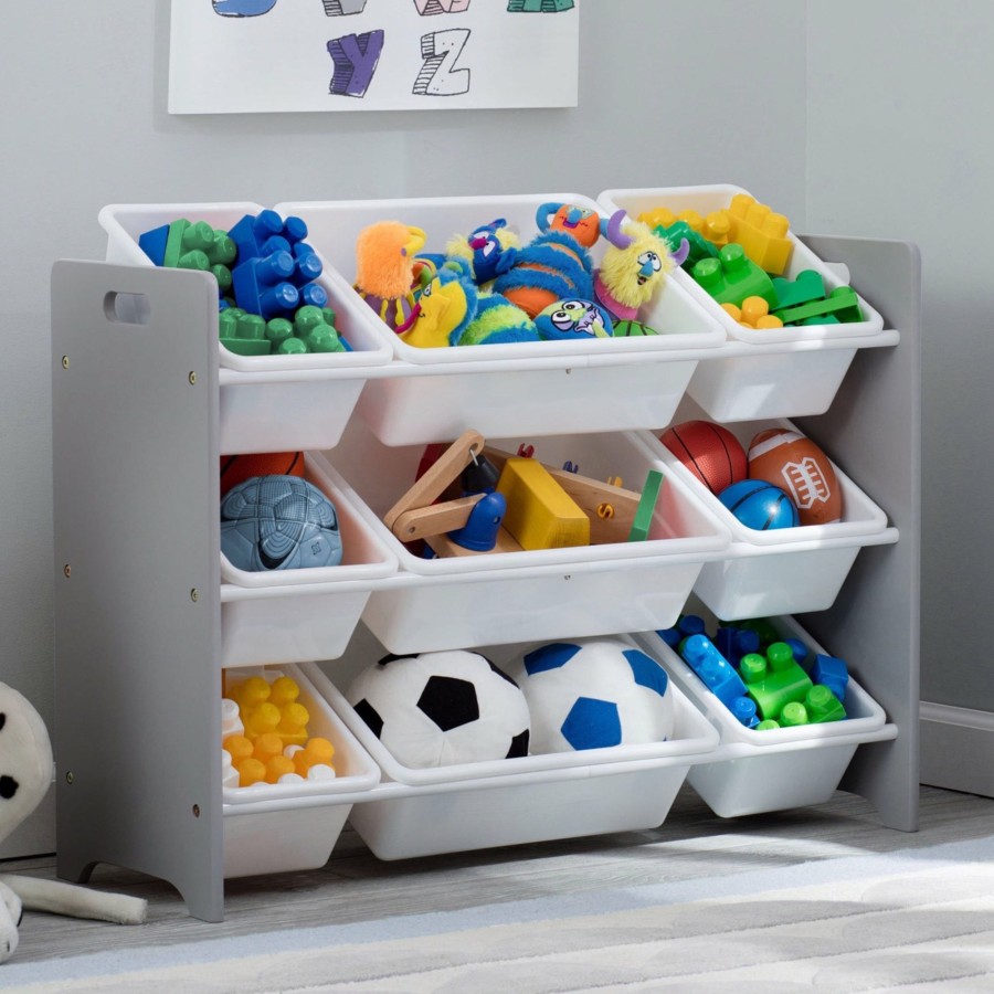 Delta Children Book & Toy Storage | Mysize 9 Bin Plastic Toy Organizer