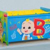 Delta Children Book & Toy Storage | Cocomelon Toy Box Toy Box With Retractable Fabric Top